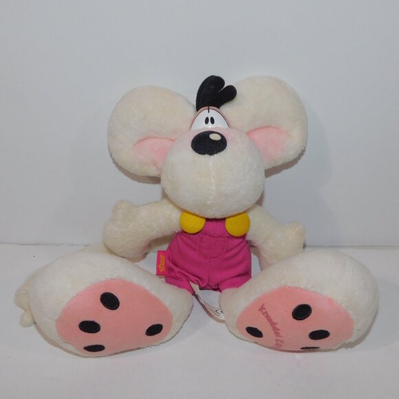 Depesche Other - VTG 90s Diddl Mouse Thomas Goletz Depesche 10" Stuffed Plush Toy White Overalls